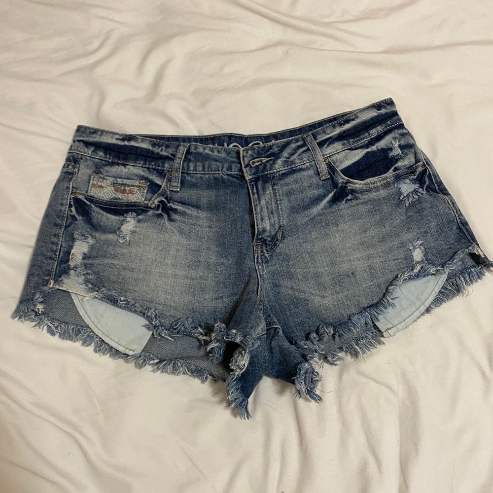 distressed high waisted shorts